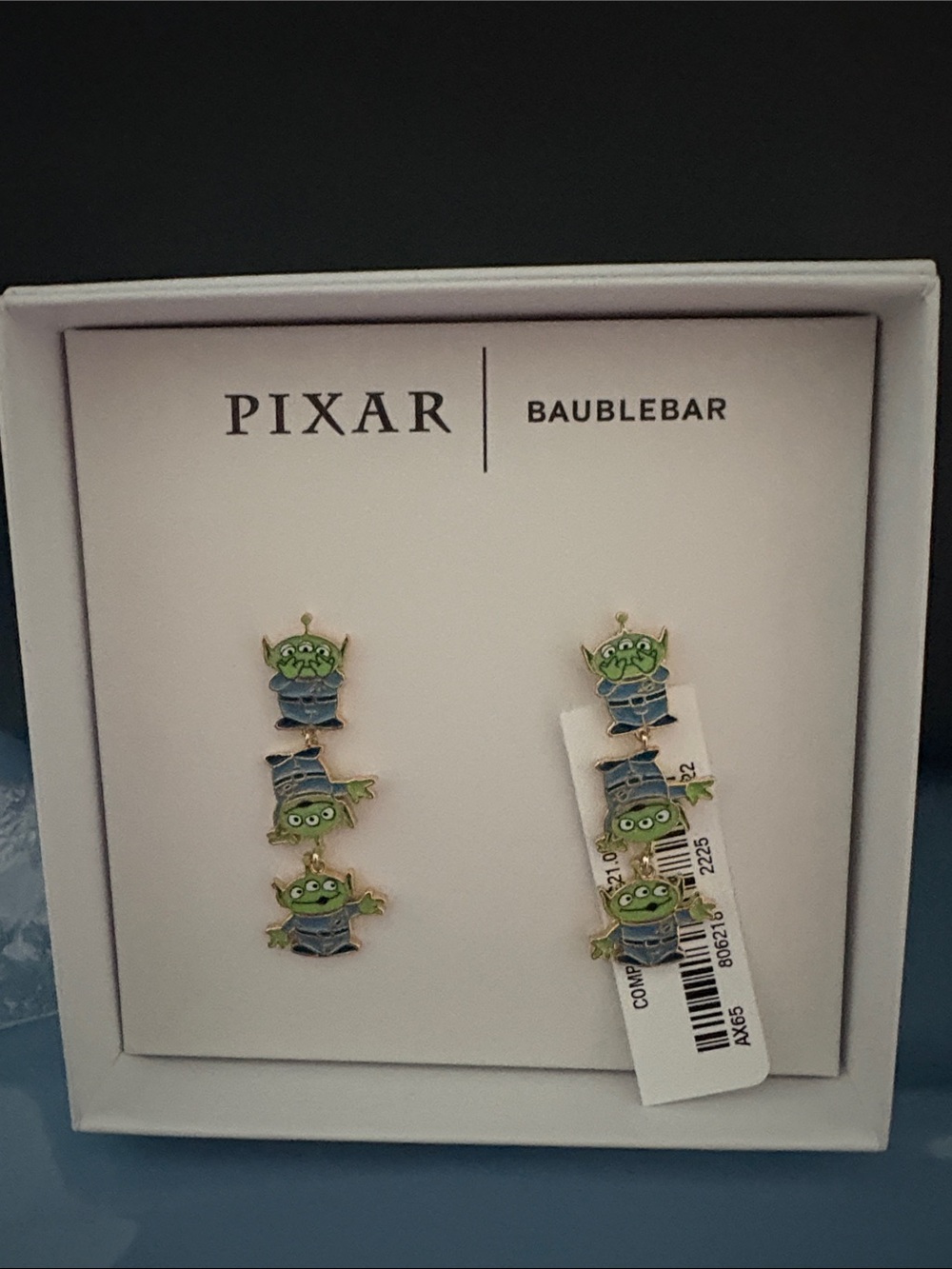 BaubleBar Pixar Green Alien Stack Earrings